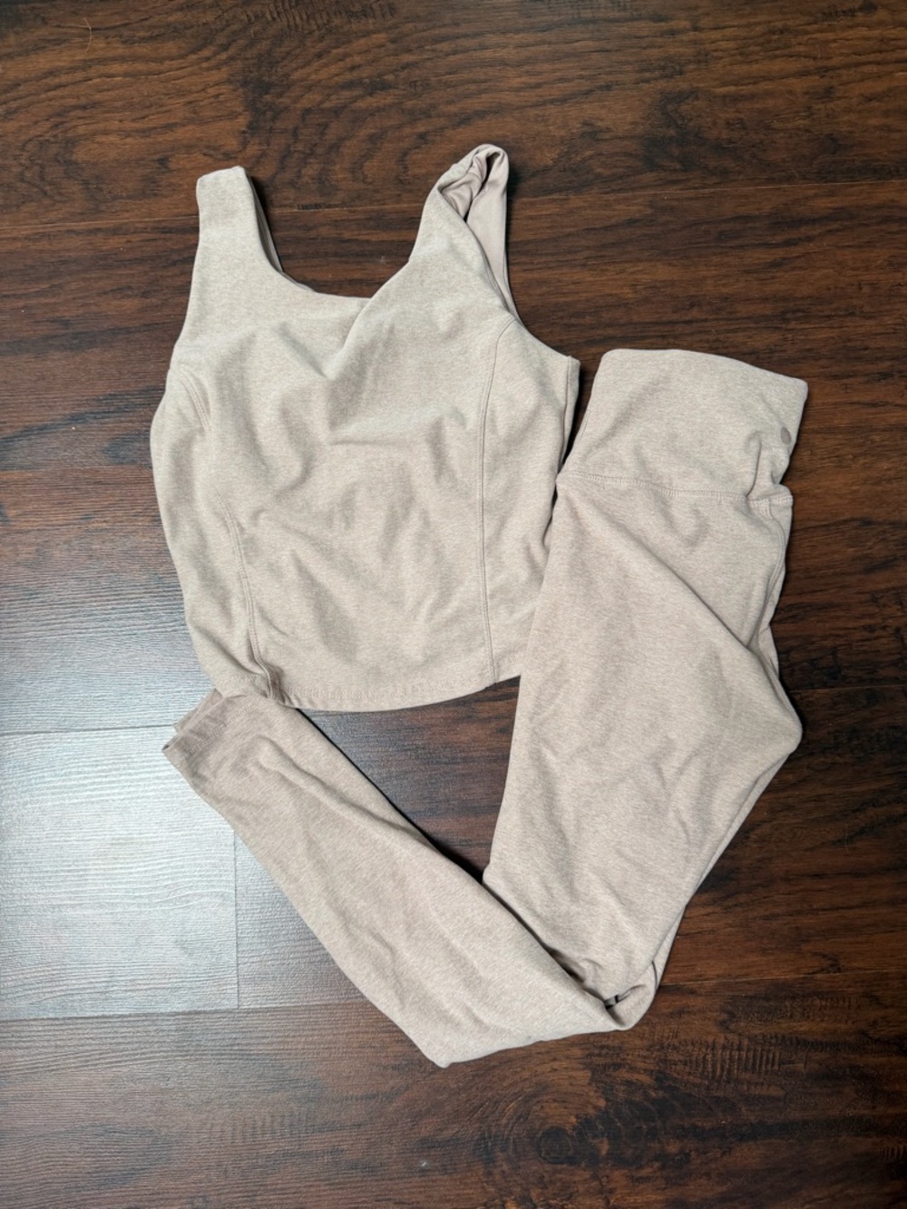 Danskin Light Beige Tank and Leggings Set